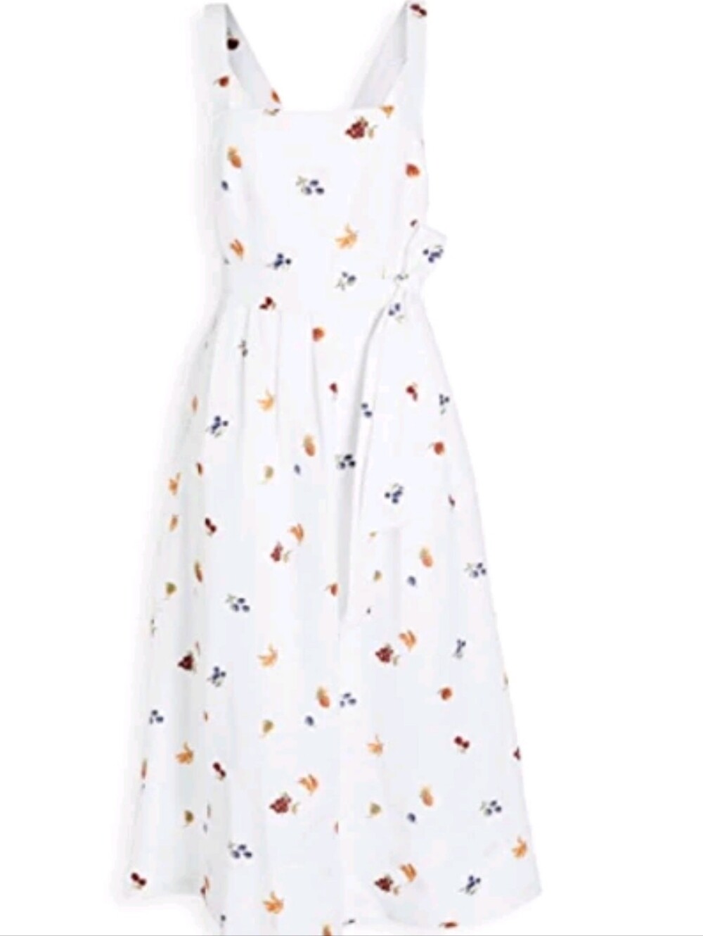 REFORMATION Fruit Loops Print Cruise Square Neck Belted Linen Sun-Dress 2 = XS - Picture 9 of 11